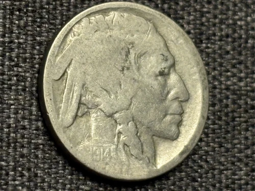 1914 Buffalo Nickel - Carefully Restored Date - Good Condition