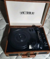 Victrola VSC-550BT-BRW Vintage Bluetooth Turntable with Speakers - Brown