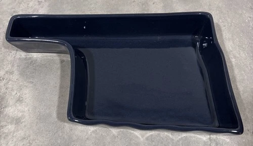 Frankoma Pottery OK Oklahoma State Shaped Baking Dish Cake Pan Snack Tray Blue