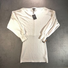 Forever 21 Dress Small White Long Sleeve Rope Belt