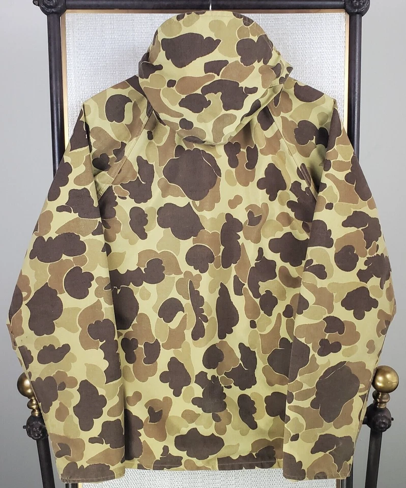 VTG CABELAS Size Medium Mens Jacket Gore Tex Made in USA Cloud Camo Shell Hood - Image 4 of 4