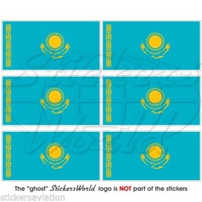 Le Drapeau Du Kazakhstan Avec La Silhouette Et La Décoration Du