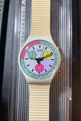 Swatch Chrono White Horses SCW100 - NEU VOLL FUNKTIONSFÄHIG -
