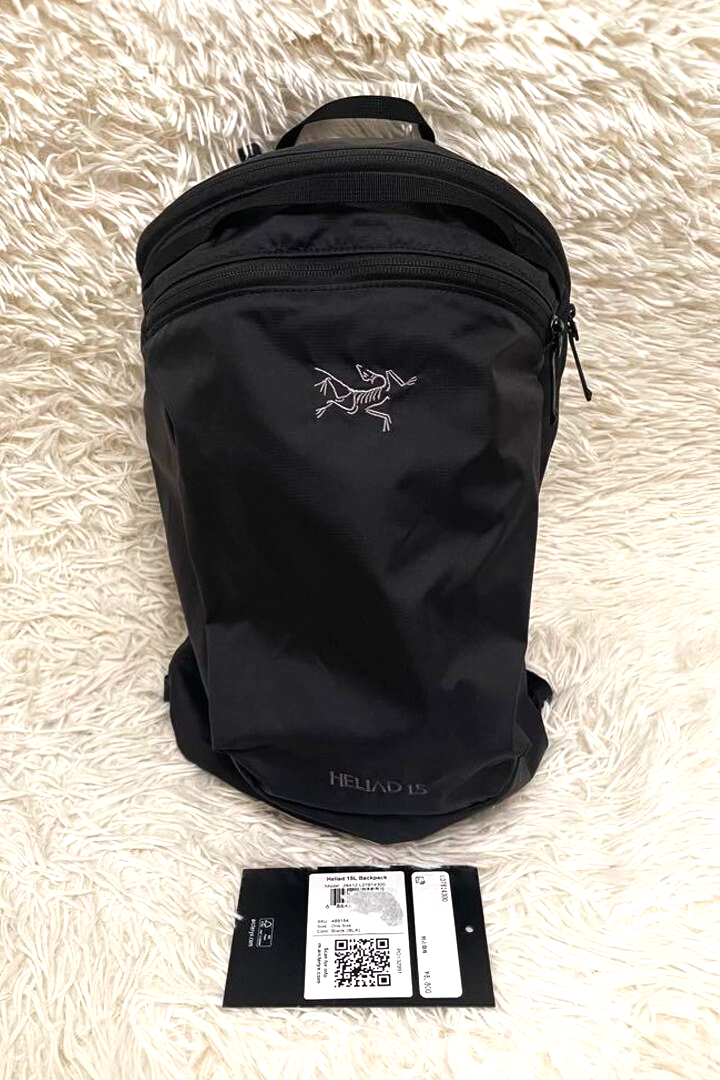 Arc'teryx Heliad 15 Backpack Black Lightweight Daypack 15L