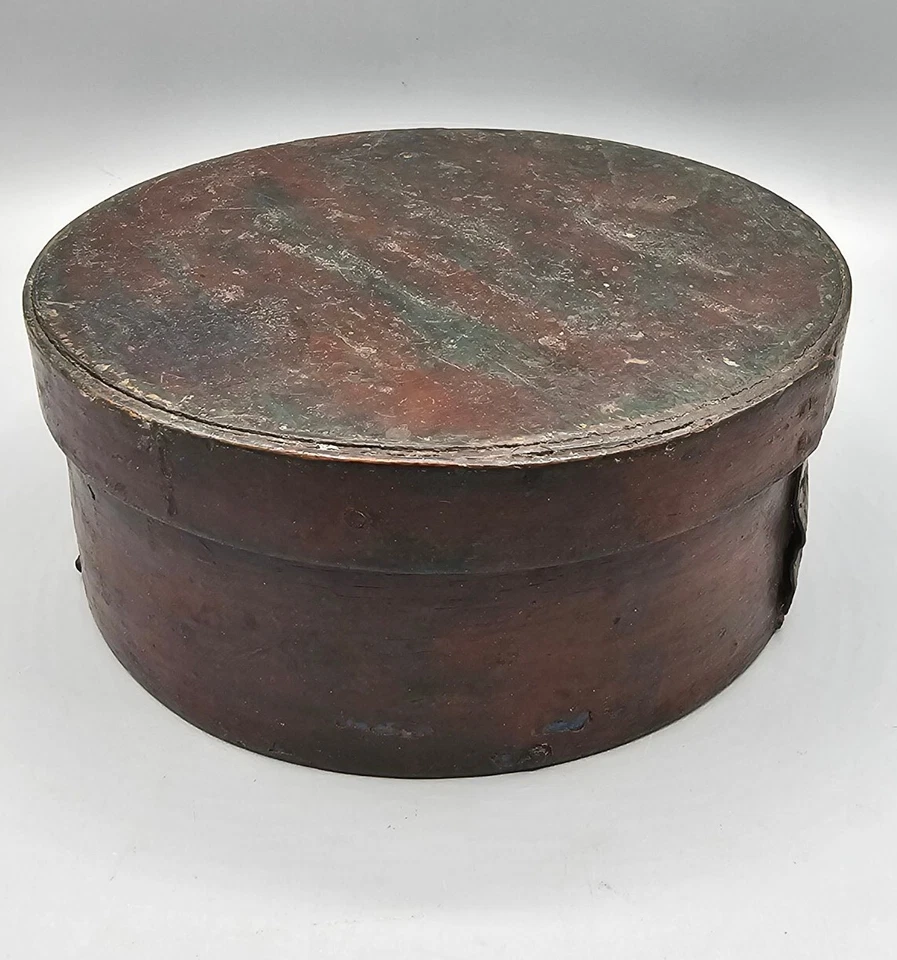 Antique Primitive Small 6.5" Diameter Pantry Box - Great Patina - Image 4 of 4