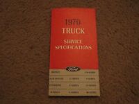 1970 Ford F100 F250 F350 Bronco Econoline Clubwagon Service Spec Shop Manual 1970 Ford F100 F250 F350 Bronco Econoline Clubwagon Service Spec Shop Manual