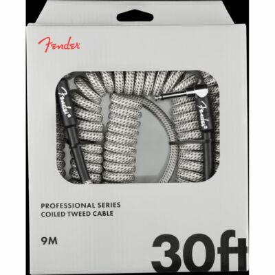 FENDER Professional Coil Cable 9m / 30' White Tweed