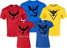 Pokemon Go Team Valor Team Mystic Team Instinct Shirts Unisex Ladies S-4XL
