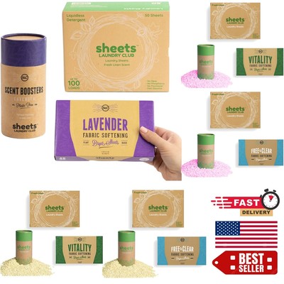 Hypoallergenic Fresh Linen Detergent Sheets - 100 Loads+ Lavender Essentials