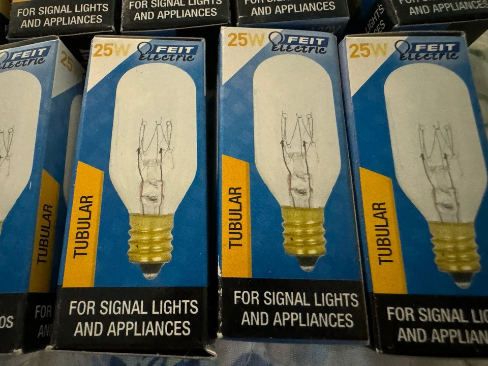 Lot 9 Feit Electric 25 Watt Clear T8 Tubular Appliance Bulbs Intermediate Base - Image 2 of 2