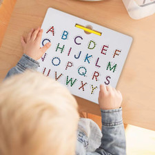 2-in-1 Alphabet Magnetic Drawing Board for Educational Learning and Tracing