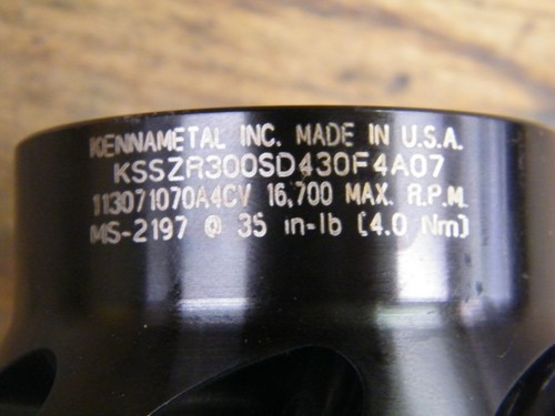 KENNAMETAL KSSZR300SD430F4A07 CARBIDE INSERT SHELL MILLING CUTTER 3" KSSZR - Picture 6 of 7