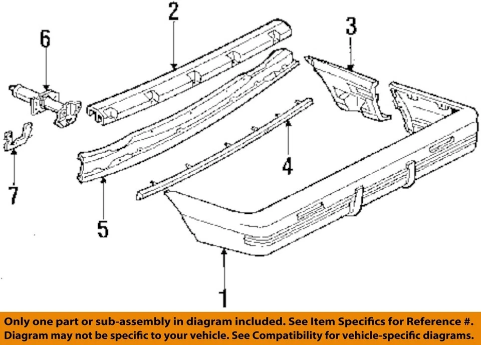Used Rear Bumper Assembly Rear fits: 1990 Pontiac Sunbird 3 groove design Rear G Foto 3 de 4