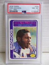 1978 Topps Tom Jackson Rookie PSA NM-MT 8 Football Card #240 NFL Denver Broncos