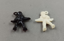 Spacemen Gumball Charms Vintage Hard Plastic Astronauts Set of 2 Plastic Figures