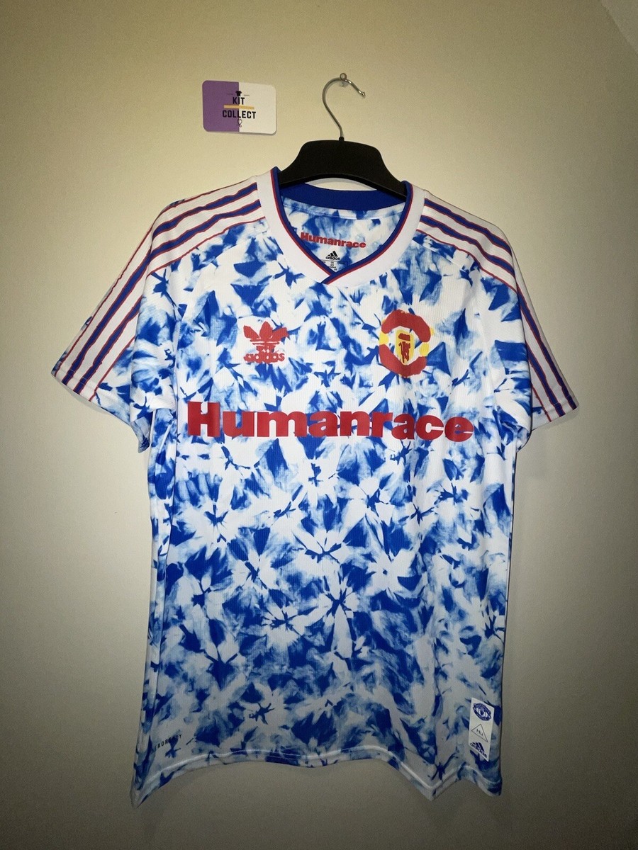 Adidas Manchester Football Shirts Human Race Man U Man United Blue