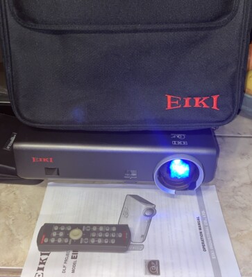 EIKI EIP-3500 XGA Large Venue Projector w/ Remote, Manual, Cord & Case. DLP READ