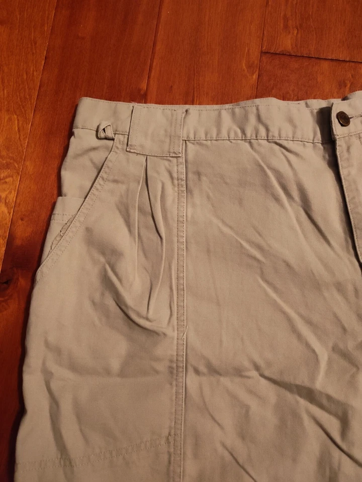 Pantalones Cortos Woolrich Para Hombre Caqui Lona Utilidad Aire Libre Senderismo Talla 44 Foto 3 de 4