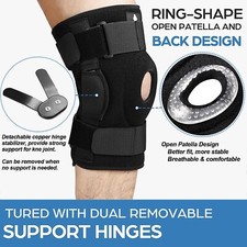 Neenca professional hinged knee brace and patella protector sz XL Black NIP
