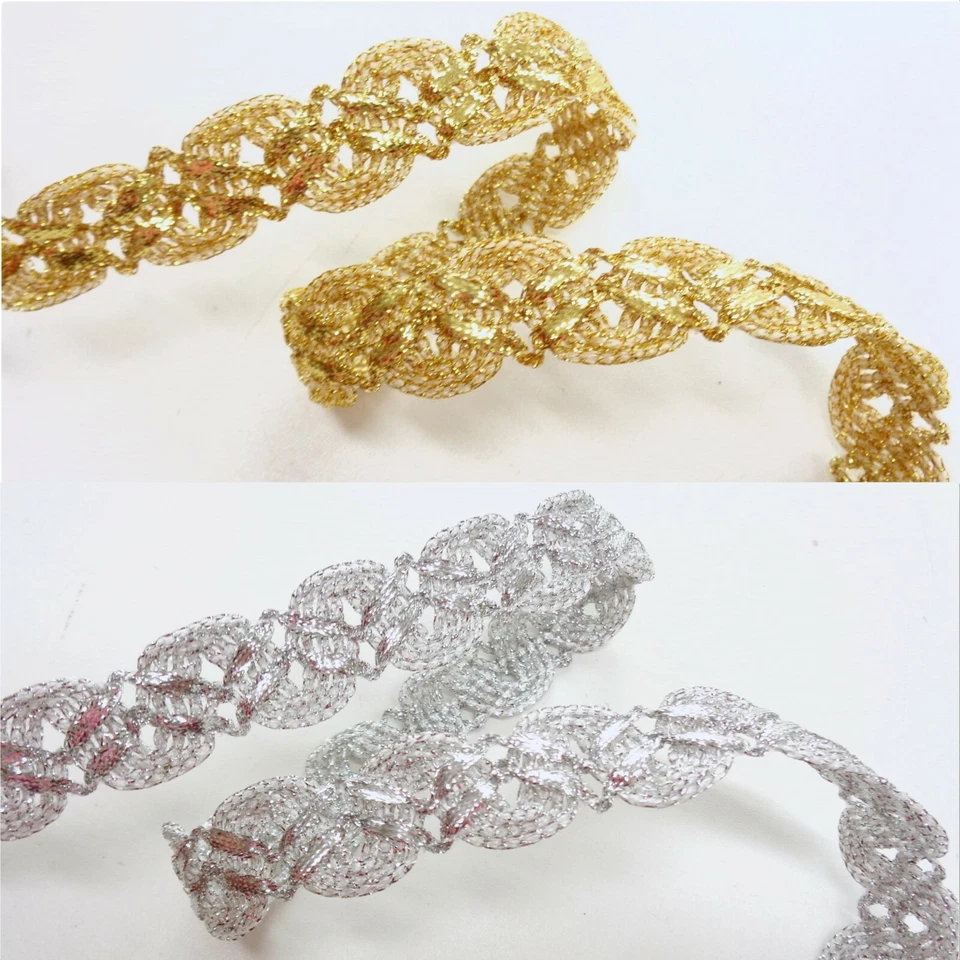 BORTE,BAND,Posamentenborte,Besatz,Fasching,Tanz,Silber,Gold,24 mm