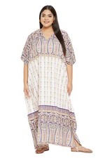 Plus Size Maxi Caftan Dress Kimono Boho Women Kaftan Beach Cover Up Long Gown