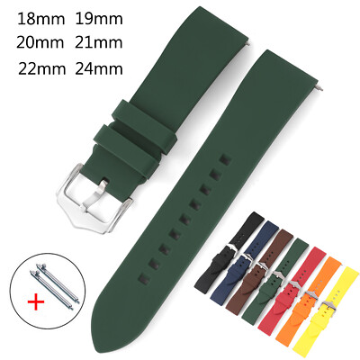 Wasserdichter Universal-Gummiarmbandersatz für Uhren Weich 18/19/20/21/22/24 mm