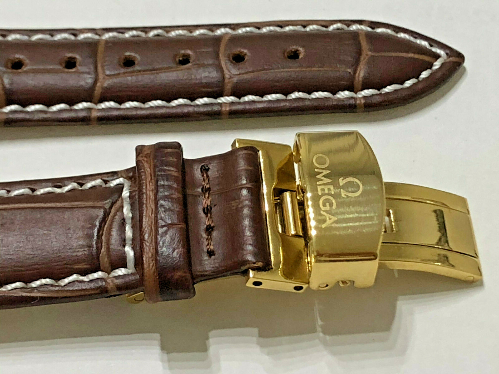 NEW WATCH STRAP Leather 18mm OMEGA Brown SEAMASTER SPEEDMASTER + GIFT | eBay