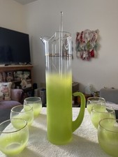 BLENDO PITCHER FROSTED LIME GREEN MARTINI 12.5 INCH TALL , Mad Men,