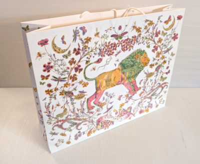 Authentic Dior Large Lion Floral Shopping Bag Gift Tote w/ star 25