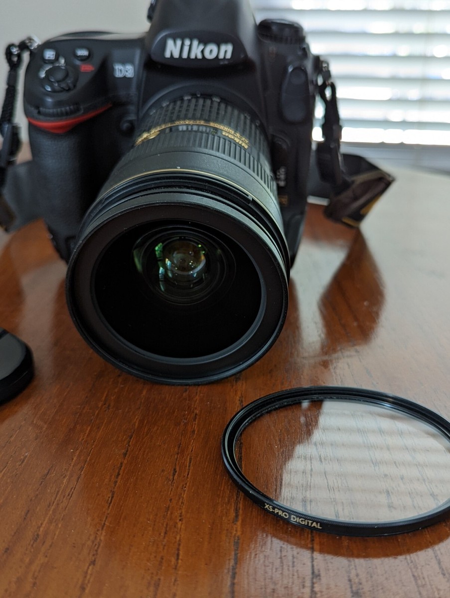 Nikon D3 12MP AF-S Nikkor 24-70mm, SB-800 flash, camera bag