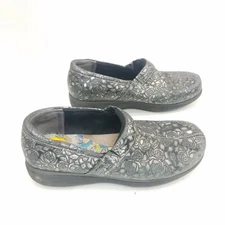 Softwalk Greys Anatomy Floral Print Slip On Comfort Nurse Shoes Clogs Size 10