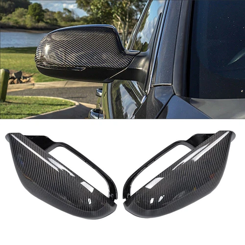 Carbon Fiber Side Rearview Wing Mirror Cover Caps Case for Audi A6 C7 S6 RS6
