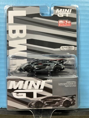 1/64 MINI GT LB WORKS LAMBORGHINI HURACAN GT DIGITAL CAMOUFLAGE 1