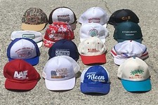 Trucker Hat Lot 16 Dad Caps Vintage Mesh Snap Back Rope Front 3 Stripe Assorted