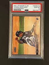 Yermin Mercedes - 2021 Stadium Club Auto Rookie RC #SCBAYM PSA 10 GEM MINT