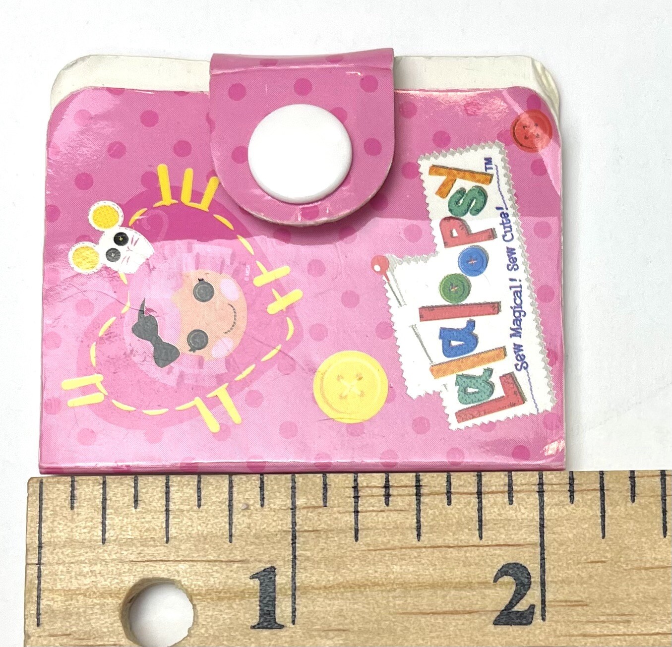 Lot 2 LALALOOPSY Mini Paper Journal FOLDER Book Portfolio Snap & NAIL FILE HTF