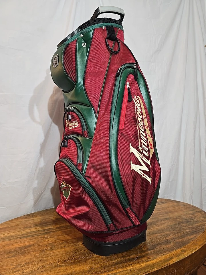 Bolsa de carro de golf Team Golf Minnesota Wild Albatross con cubierta para lluvia Foto 2 de 4