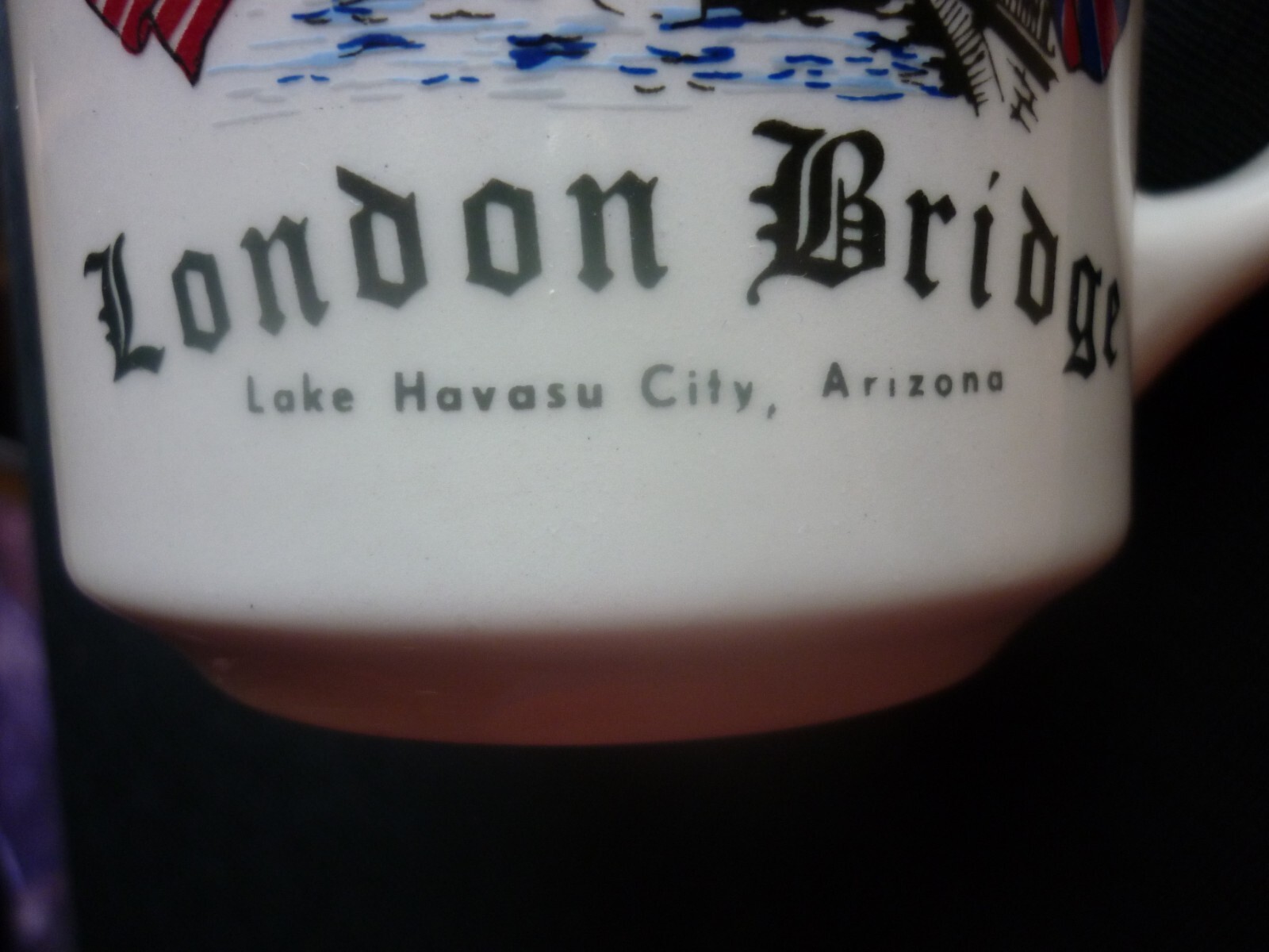 London Bridge Lake Havasu City, Arizona Vintage Coffee Mug/Cup "Made In