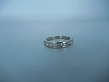 14Kt. White Gold Princess Cuts Diamond Band