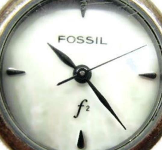 Fossil F2 Silver Plate Heart XOXO Links MOP Dial Watch  display picture 2