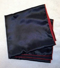 Wild Rag Scarf Western Cowboy Buckaroo Scarves Bandana Cowgirl silky black w/red