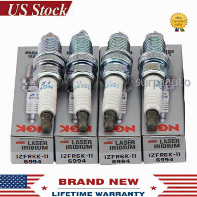 4pc NGK Laser Iridium Spark Plugs IZFR6K11 6994 For Honda Accord Civic CRV Acura
