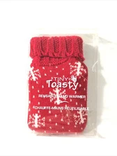 Reusable Hand Warmer- Holidays Christmas Knit- Microwave. Red Snow Flake. Cute!