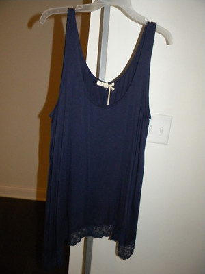 Women Living Doll Sleeveless Tops Navy Blue Size 2XL