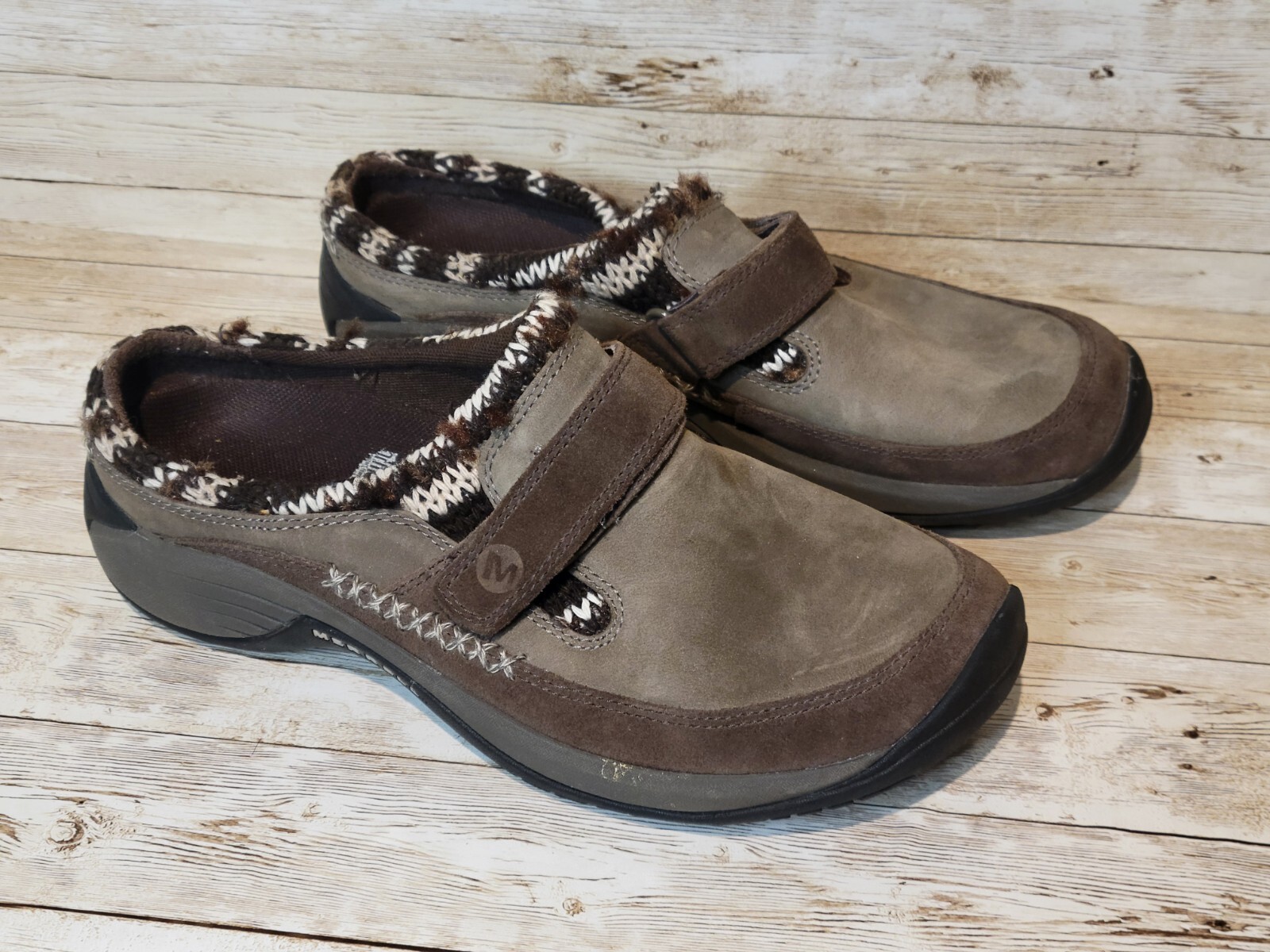 Scarpe comode Merrell Encore Echo donna 8 zoccoli pelle marrone mulo