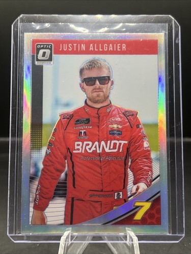 2019 Panini Donruss Optic Racing - JUSTIN ALLGAIER SILVER PRIZM #43 - Foto 2 di 3