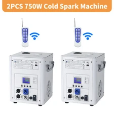 2Pcs 750W Cold Spark Machine Firework Machine DMX512 DJ Stage Effect with Handle