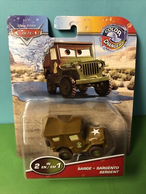 2023 Disney Pixar Cars Color Changers 1/55 SARGE Brown To Green Fast Shipping!
