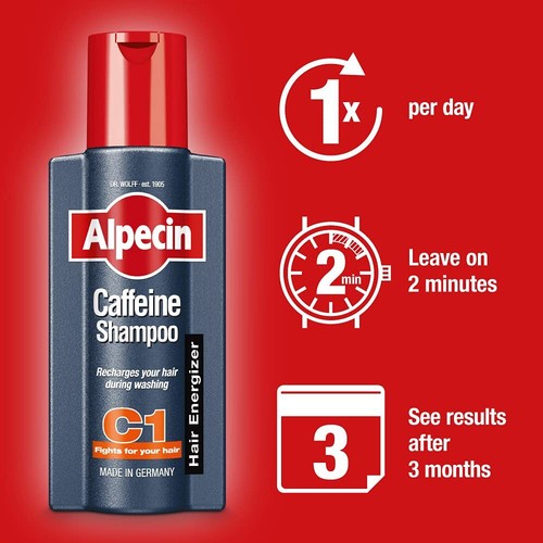 Alpecin C1 Koffein Anti-Haarausfall Shampoo Für Alle Haartypen 250Ml - Bild 4 von 8