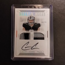 #14/25 Connor Cook Rookie Gear Auto Card 2016 National Treasures Mich St Raiders